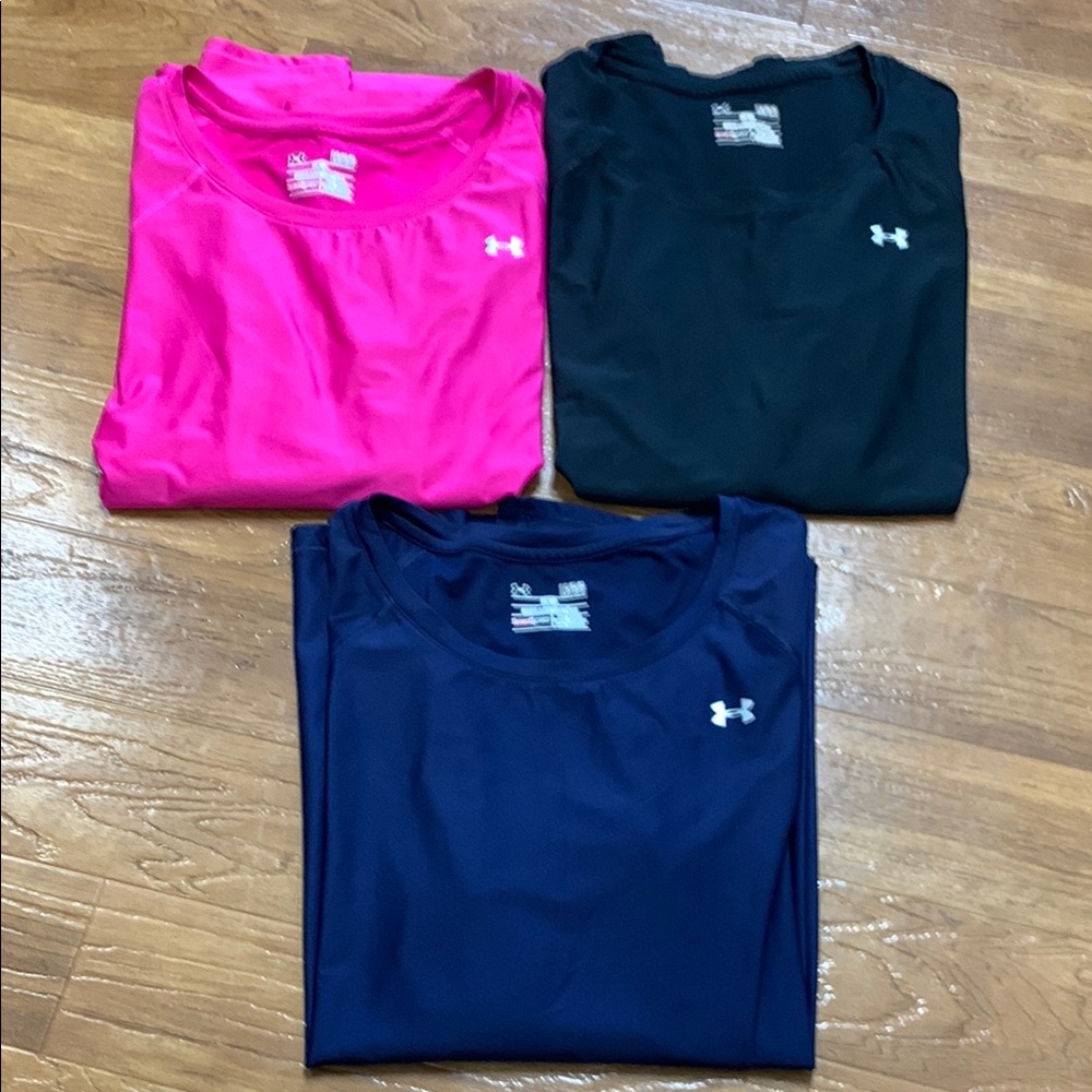 Under Armour Heatgear fitted Performance Long sleeve shirt bundle